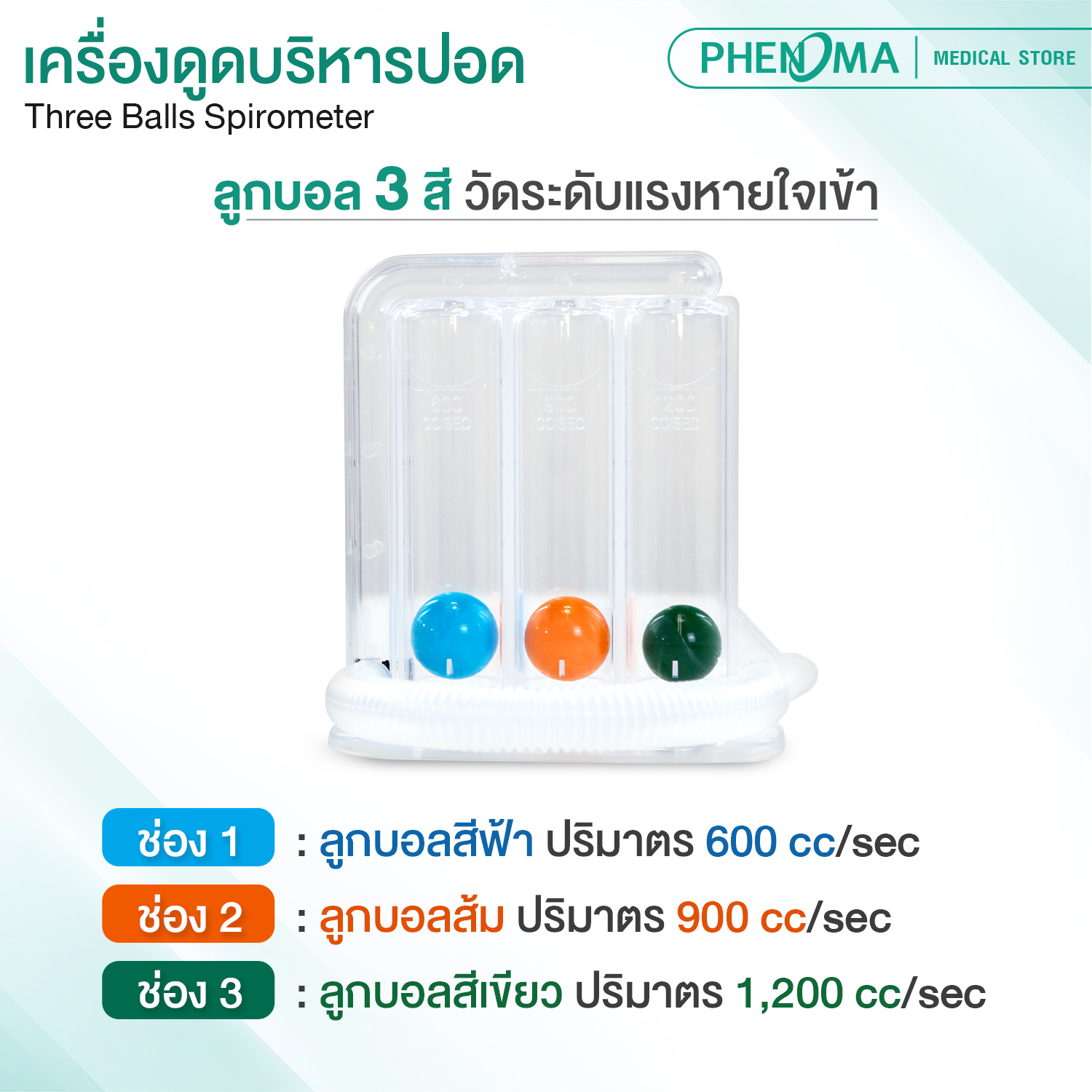เครื่องดูดบริหารปอด PHENOMA มาตรฐานเยอรมัน อุปกรณ์บริหารปอด เพิ่มศักยภาพปอด_3